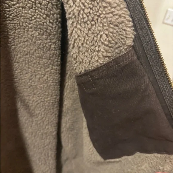 MEN'S SHERPA-LINED JACKET - RELAXED FIT - WASHED DUCK - 3 WARMEST RATING - Picture 5 of 6